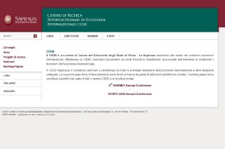 Università di Roma – La Sapienza – “CIDEI”